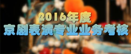 屌插逼水多视频国家京剧院2016年度京剧表演专业业务考...